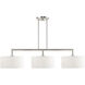 Meridian 3 Light 51 inch Brushed Nickel Linear Chandelier Ceiling Light