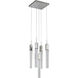 Canada 5 Light 13.78 inch Chrome Chandelier Ceiling Light
