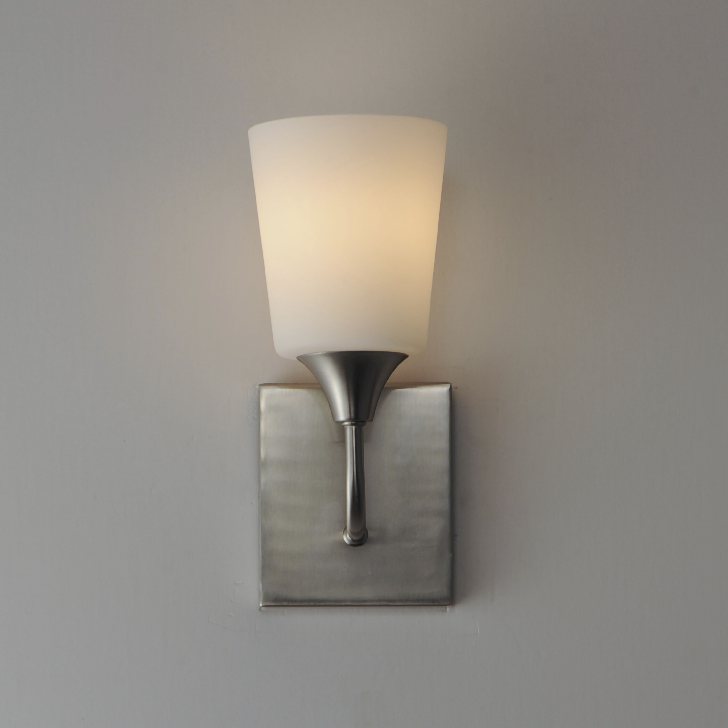 Hudson 1 Light 4.75 inch Satin Nickel Wall Sconce Wall Light in Satin White