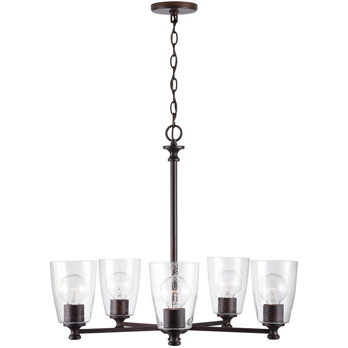 Myles 5 Light 27 inch Bronze Chandelier Ceiling Light