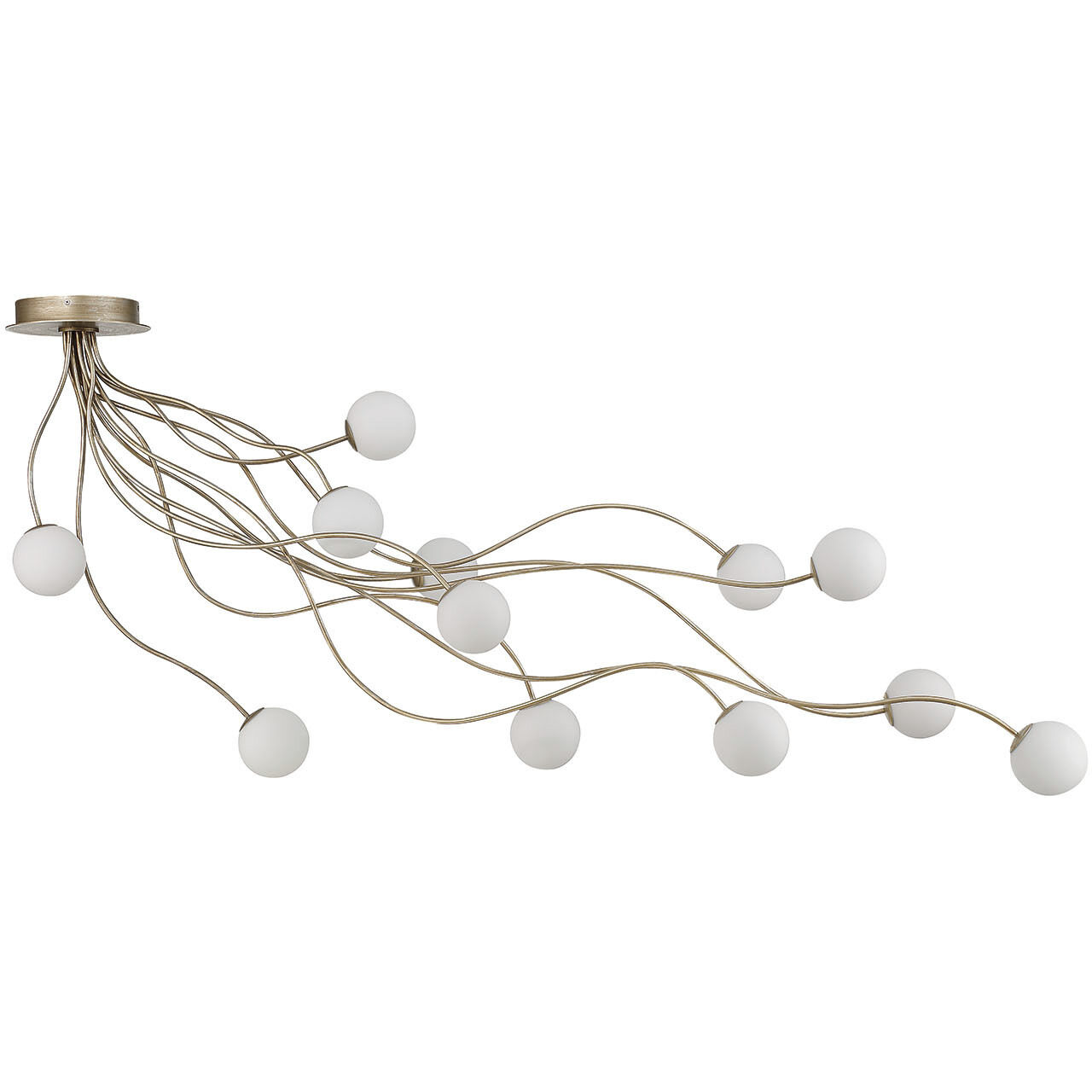 Athena LED 20 inch Antique Gold Semi-Flush Mount Ceiling Light