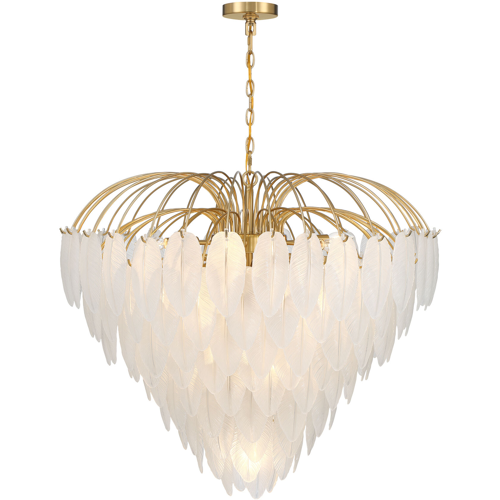 Boa 15 Light 34 inch Warm Brass Chandelier Ceiling Light
