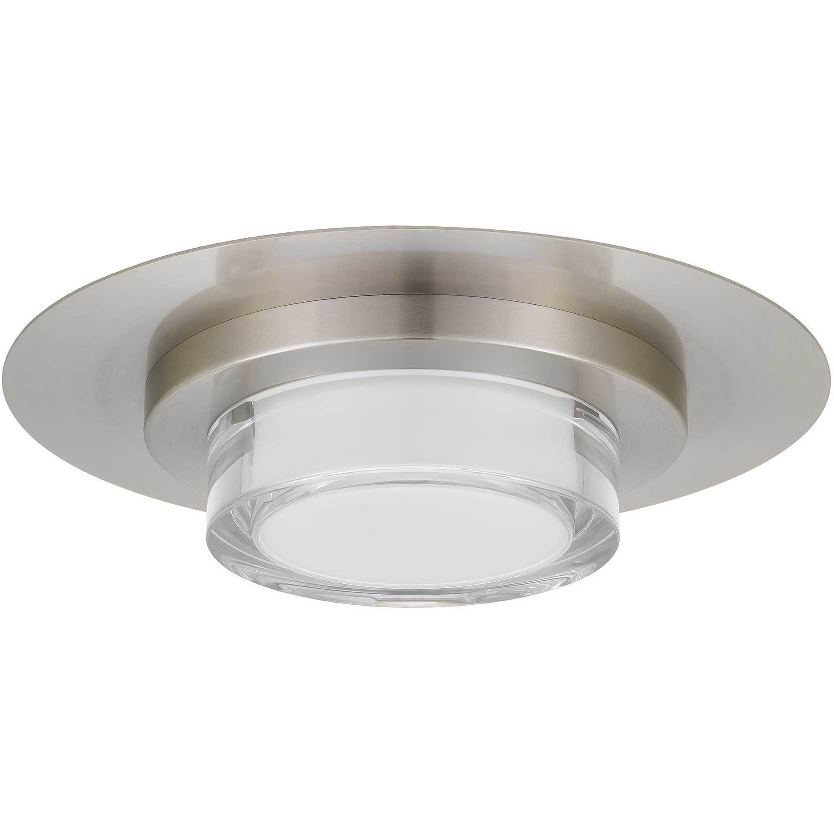 Plate LED 12 inch Brushed Stainless Steel Outdoor Flush Mount
