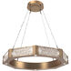 Glacier LED 36 inch Novel Brass Chandelier Ceiling Light in 2700K LED, Single Tier