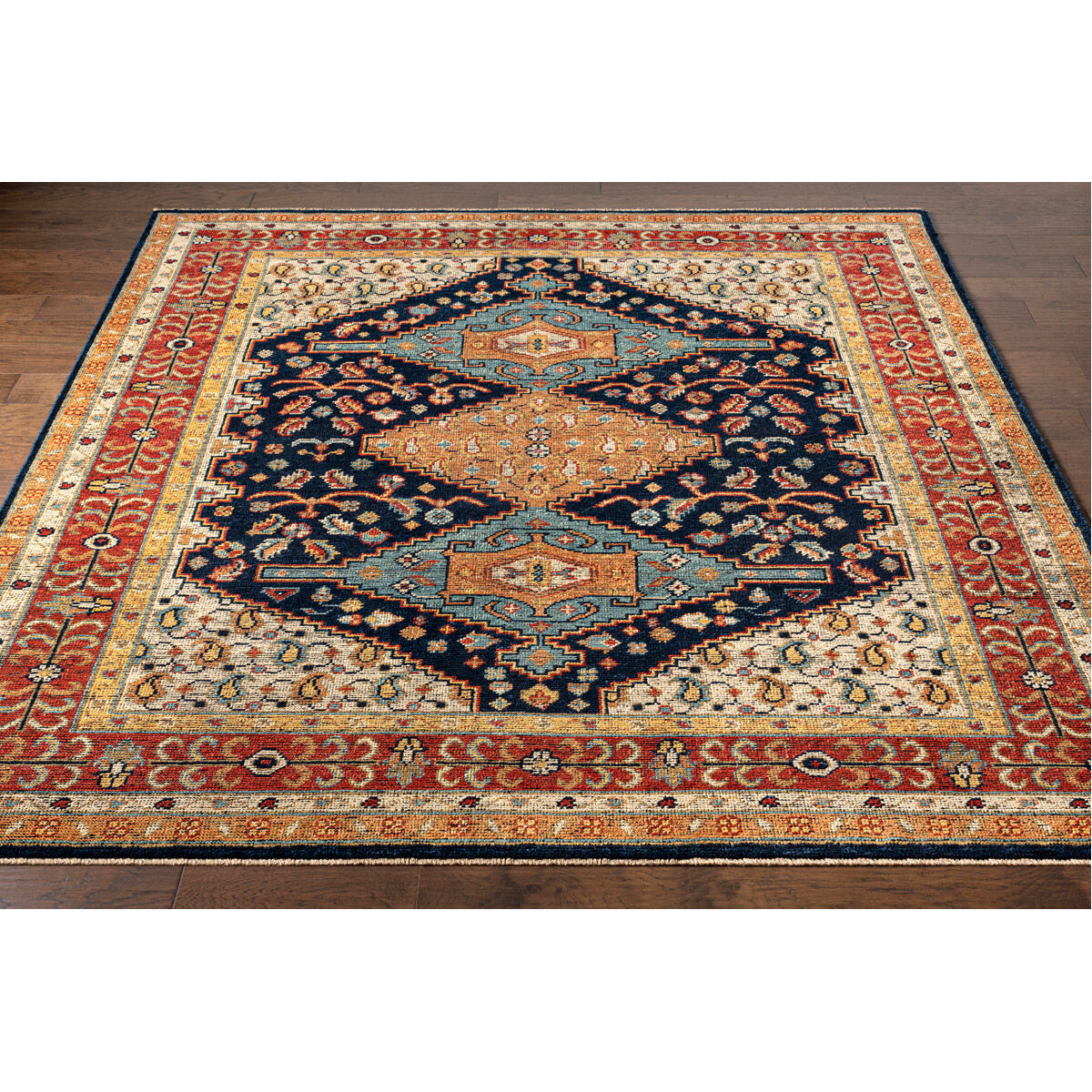 Reign 108 X 72 inch Navy Rug in 6 X 9, Rectangle