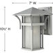 Estate Series Harbor Outdoor Wall Mount Lantern in Titanium, Small