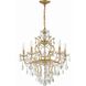 Filmore 6 Light 23 inch Antique Gold Chandelier Ceiling Light in Clear Hand Cut