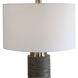 Strathmore 28 inch 150 watt Stone Gray Table Lamp Portable Light
