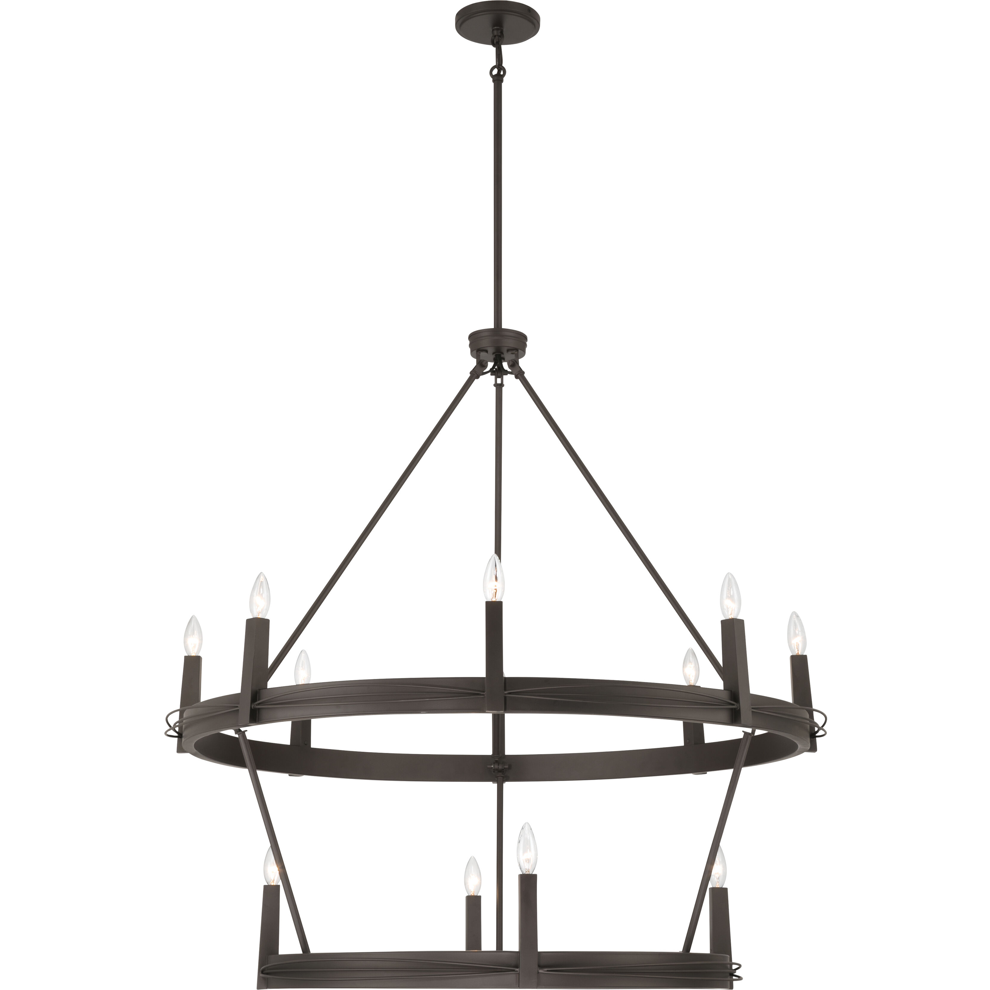 Dalvor 12 Light 42.75 inch Dark Bronze Pendant Ceiling Light