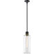 Zigrina 1 Light 5.88 inch Satin Brushed Black with Aged Brass Pendant Ceiling Light