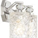 Crystal Kay 2 Light 15.88 inch Chrome Bath Vanity Wall Light