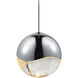 Grapes LED 3 inch Polished Chrome Pendant Ceiling Light in Clear Glass Lens