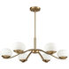 Wallace LED 31.75 inch Brushed Gold Chandelier Ceiling Light