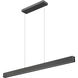 Hudson Linear Chandelier Ceiling Light in Matte Black