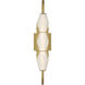 Geode 3 Light 21.5 inch Satin Brushed Gold Outdoor Wall Light
