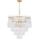 Glassara 10 Light 31.75 inch Legacy Brass Pendant Ceiling Light