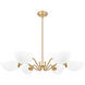 Breton 6 Light 39 inch Modern Gold Chandelier Ceiling Light