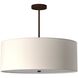 EVOLV 24 inch Dark Bronze Pendant Ceiling Light in White, Incandescent, Classic Family