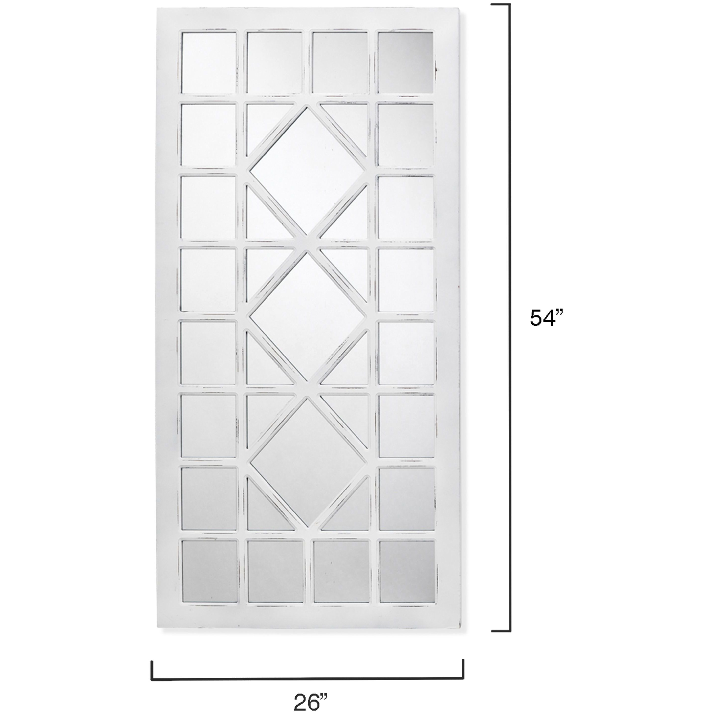 Virginia 53.5 X 26 inch Ivory painted wood Mirror