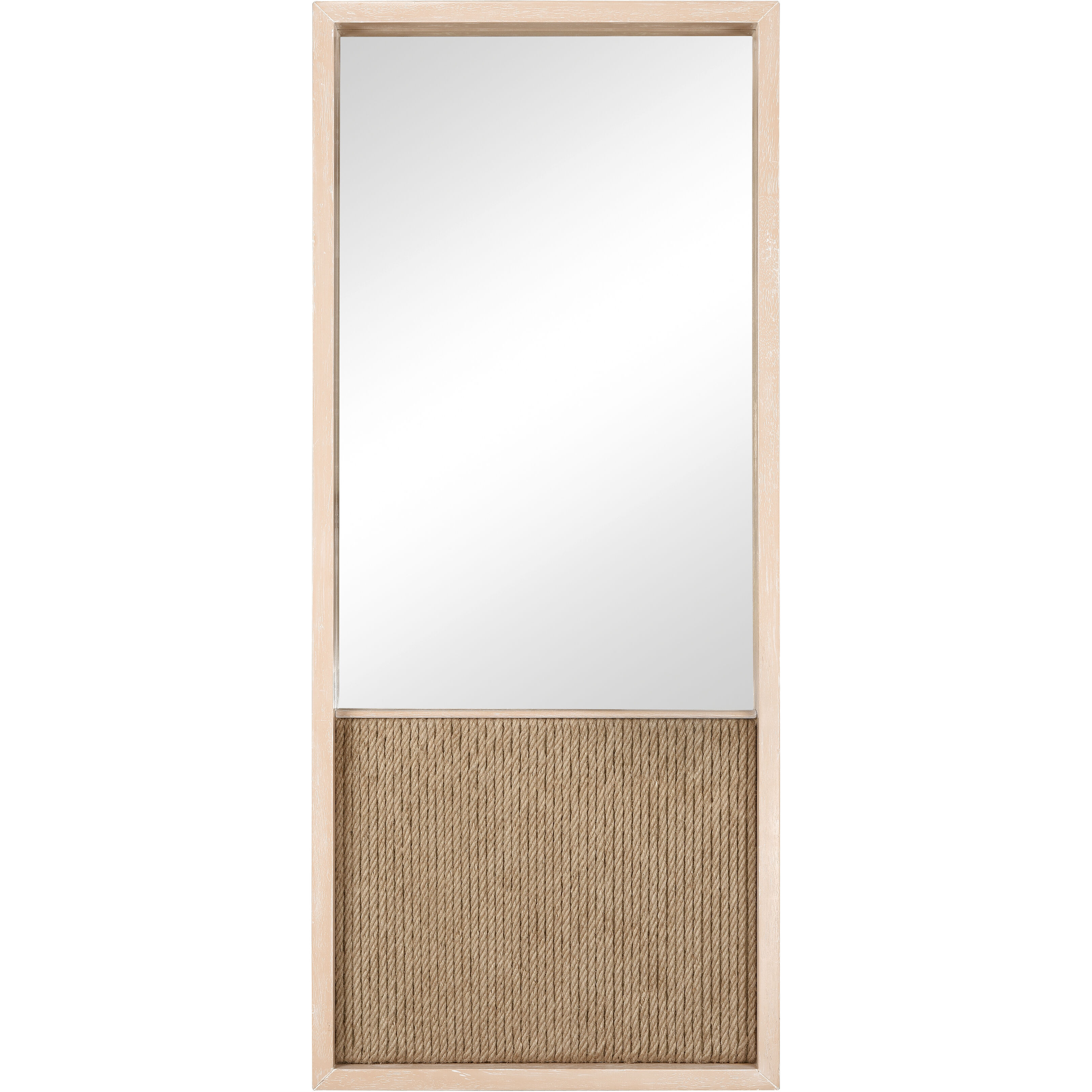 Latham 56 X 24 inch Natural and Mirror Wall Mirror