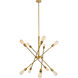 Axel 10 Light 27 inch Brass Pendant Ceiling Light