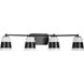 Haven 4 Light 34 inch Matte Black Bath Light Wall Light
