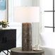 Malaga 35.5 inch 150.00 watt Distressed Aged Bronze and Brass Table Lamp Portable Light