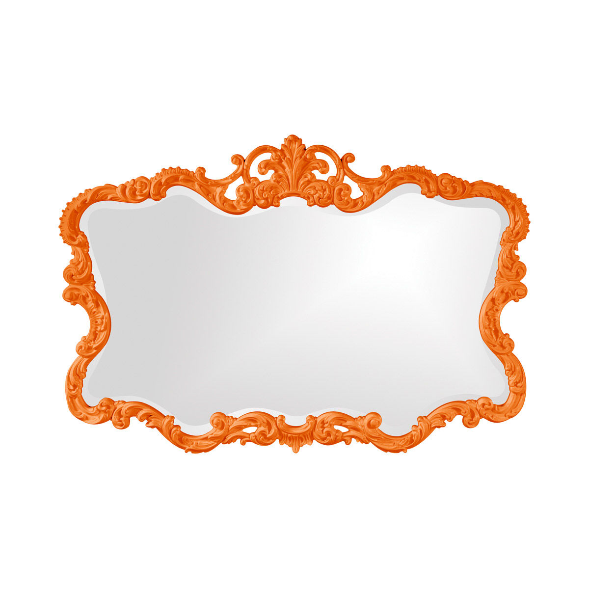 Talida 38 X 27 inch Glossy Orange Wall Mirror