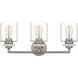 Jaspar 3 Light 23 inch Antique Nickel Bath Light Wall Light