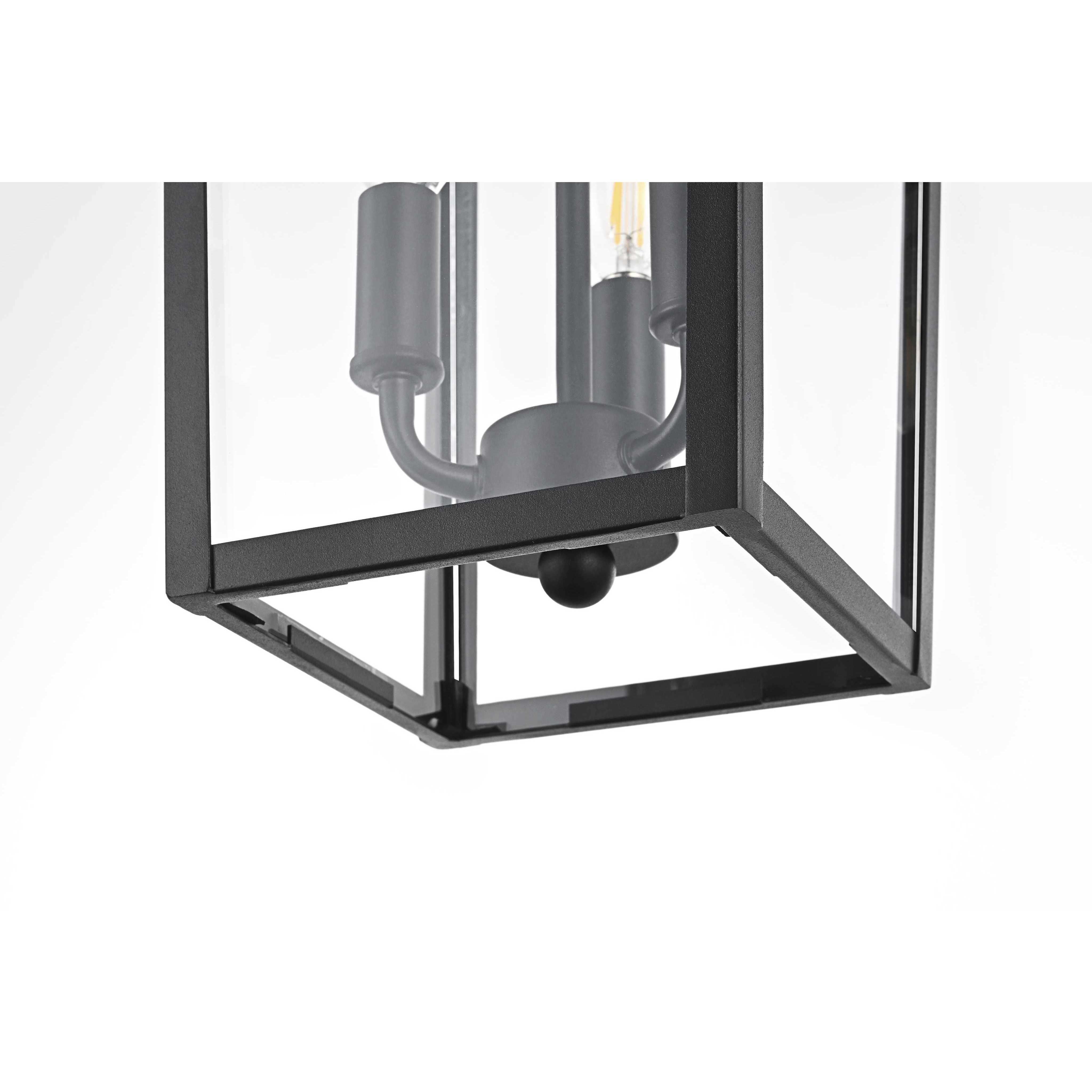 Riggs 3 Light 8 inch Black Outdoor Pendant