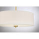 Modern 3 Light 18 inch Natural Brass Pendant Ceiling Light