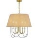 Eupora 4 Light 24 inch Antique Brass and Black Chandelier Ceiling Light