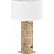 Cahill 28 inch 100 watt Natural Burl with Polished Nickel Table Lamp Portable Light
