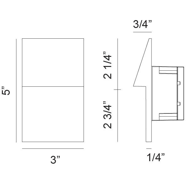 Dawn LED 3 inch Matte Black Wall Sconce Wall Light