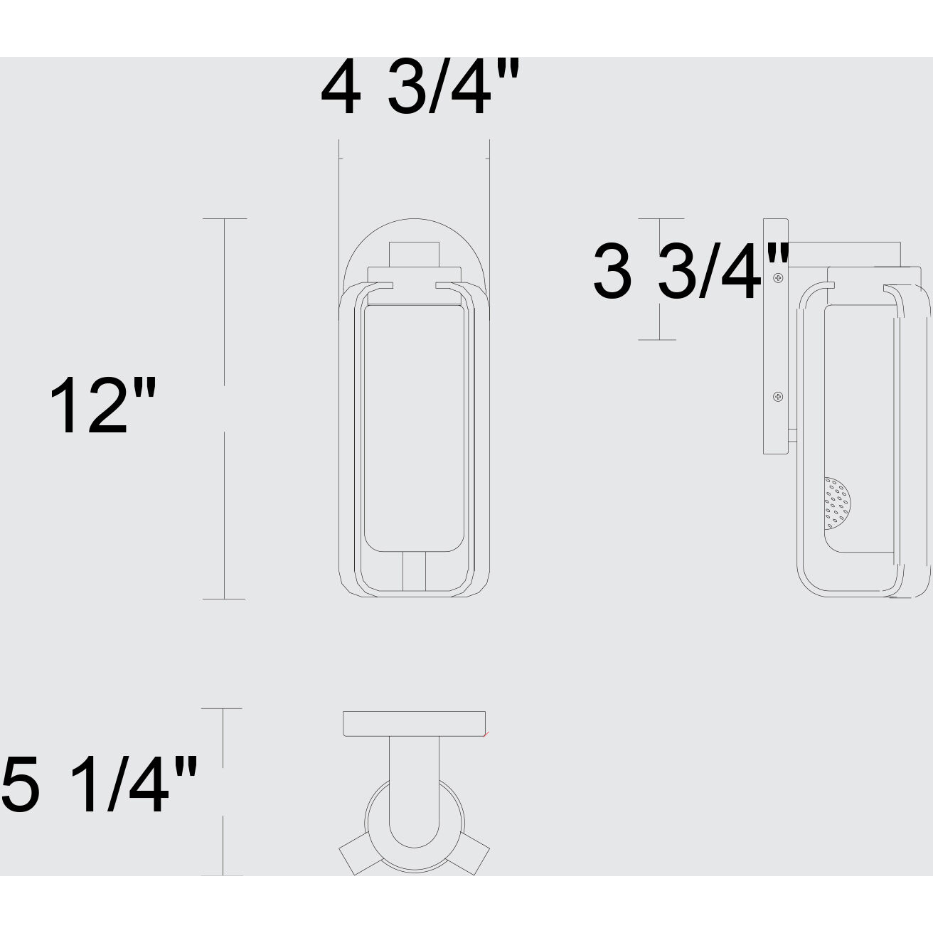 Clover LED 12 inch Sand Black Outdoor Wall Sconce