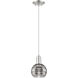 Arcadia Rochester 1 Light 5.88 inch Brushed Satin Nickel Mini Pendant Ceiling Light