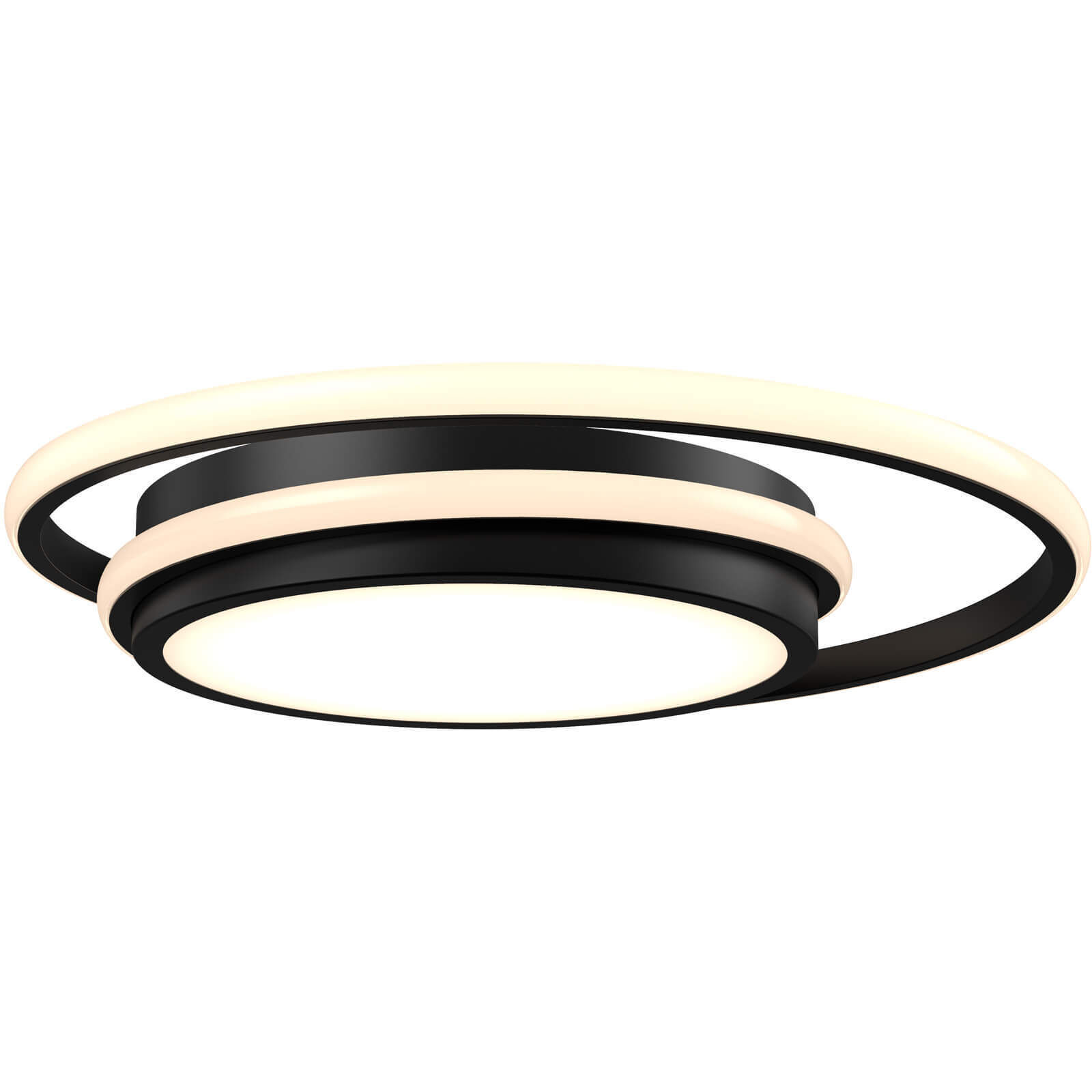 Newton 1 Light 18.38 inch Black Flushmount Ceiling Light, Indoor