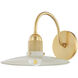 Leanna 1 Light 10 inch Aged Brass and Soft Cream Wall Sconce Wall Light