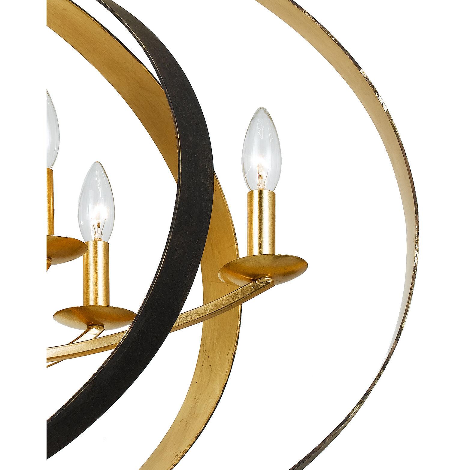 Luna 8 Light 36 inch English Bronze and Antique Gold Chandelier Ceiling Light