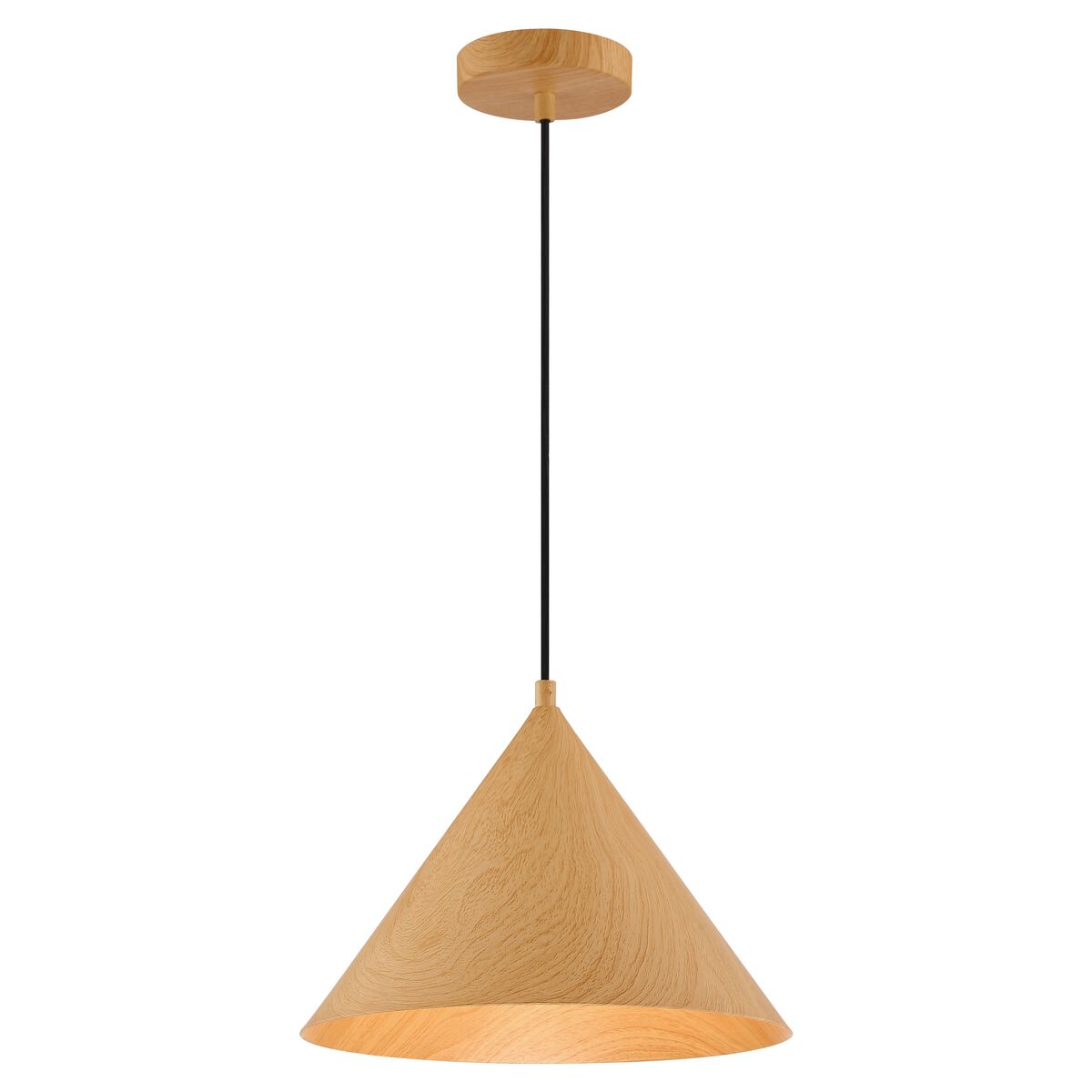 Timber LED 12.75 inch Wood Grain Pendant Ceiling Light