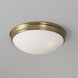 Hansen 3 Light 14 inch Aged Brass Flush Mount Ceiling Light