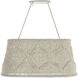Angelina 4 Light 49 inch Winter White / Natural Chandelier Ceiling Light
