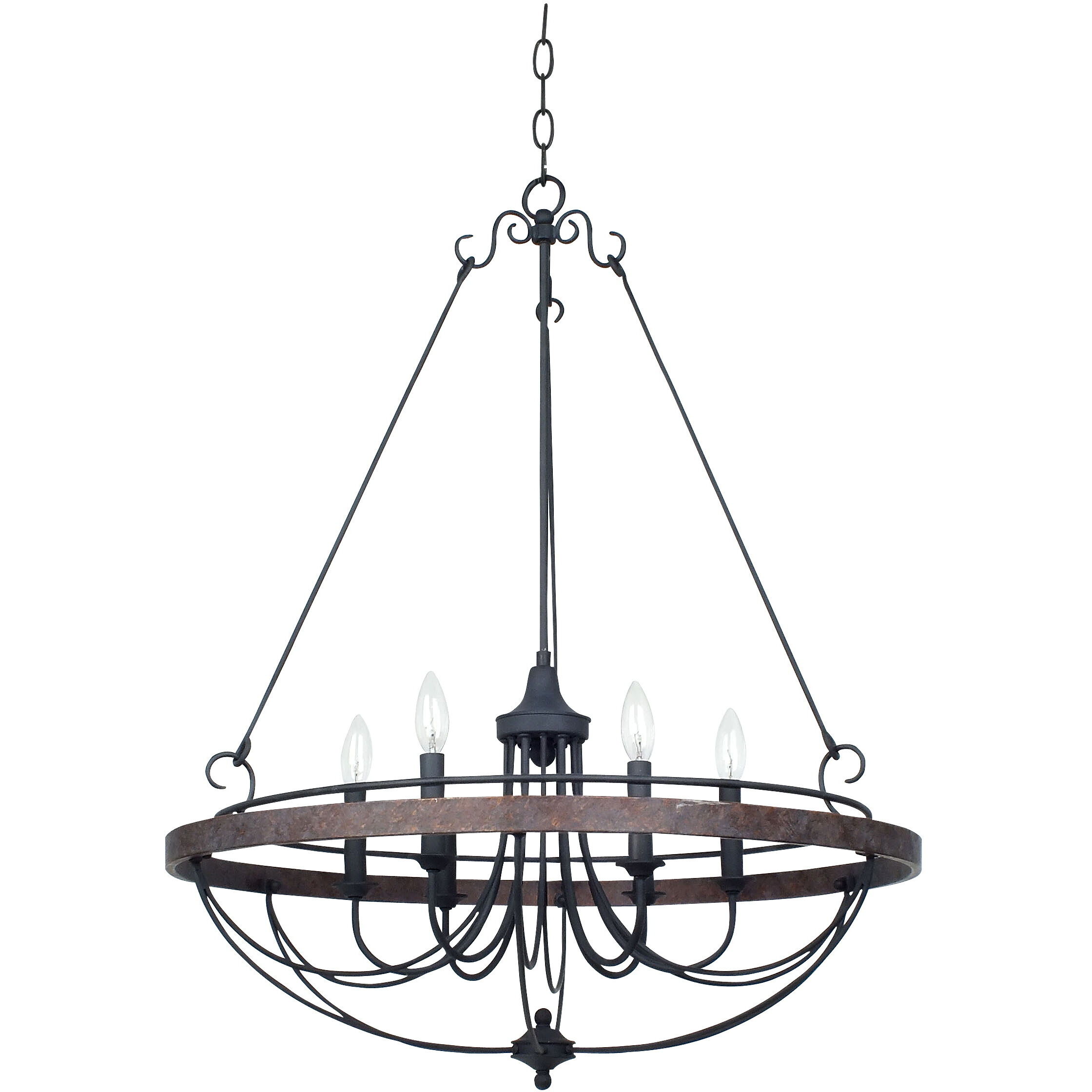 Helena 6 Light 28 inch Texture Gray W and Moroccan Bronze Chandelier Ceiling Light