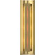 Gallery 3 Light 7.1 inch Modern Brass ADA Sconce Wall Light in Red