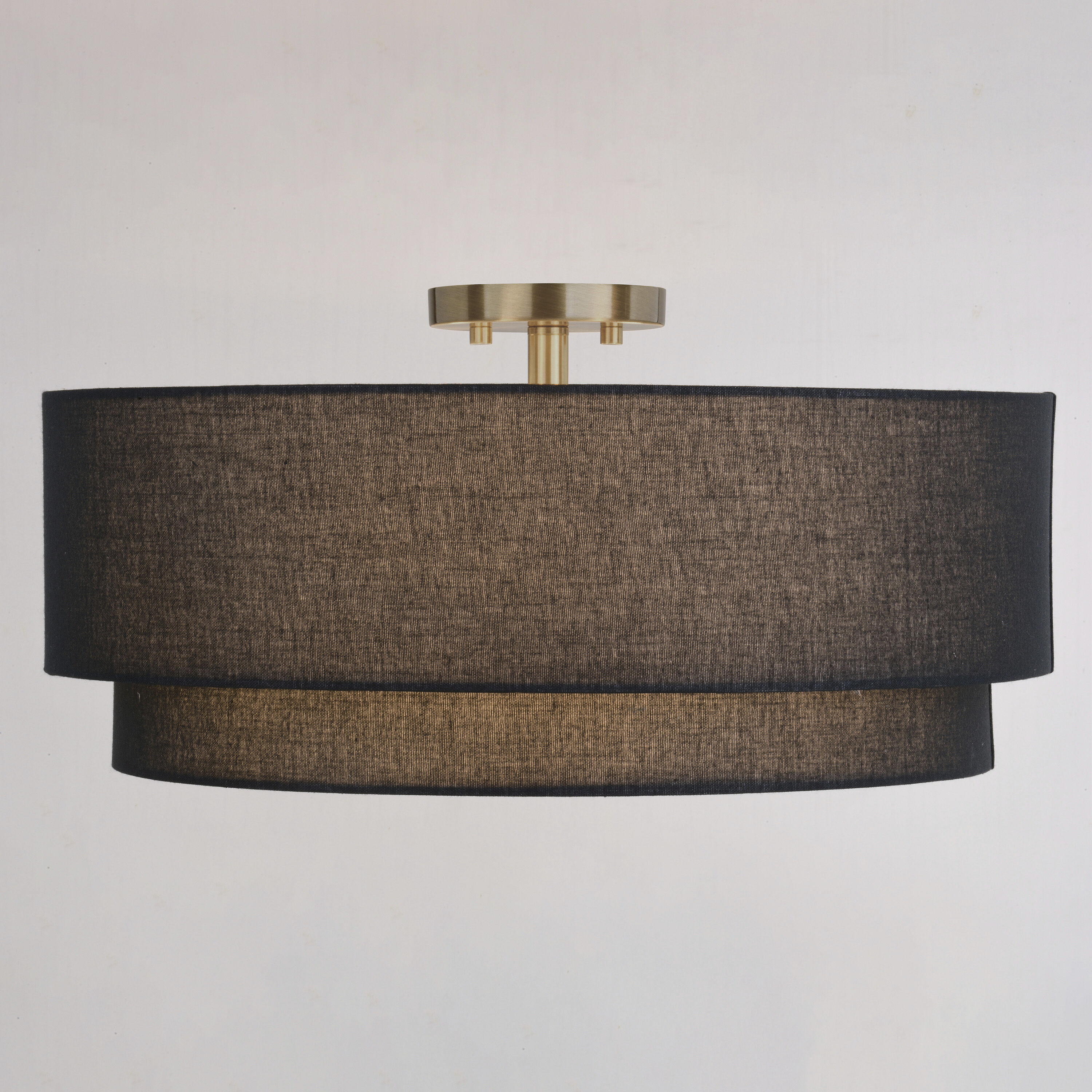 Burnaby LED 20.5 inch Matte Brass Semi-Flush Mount Ceiling Light