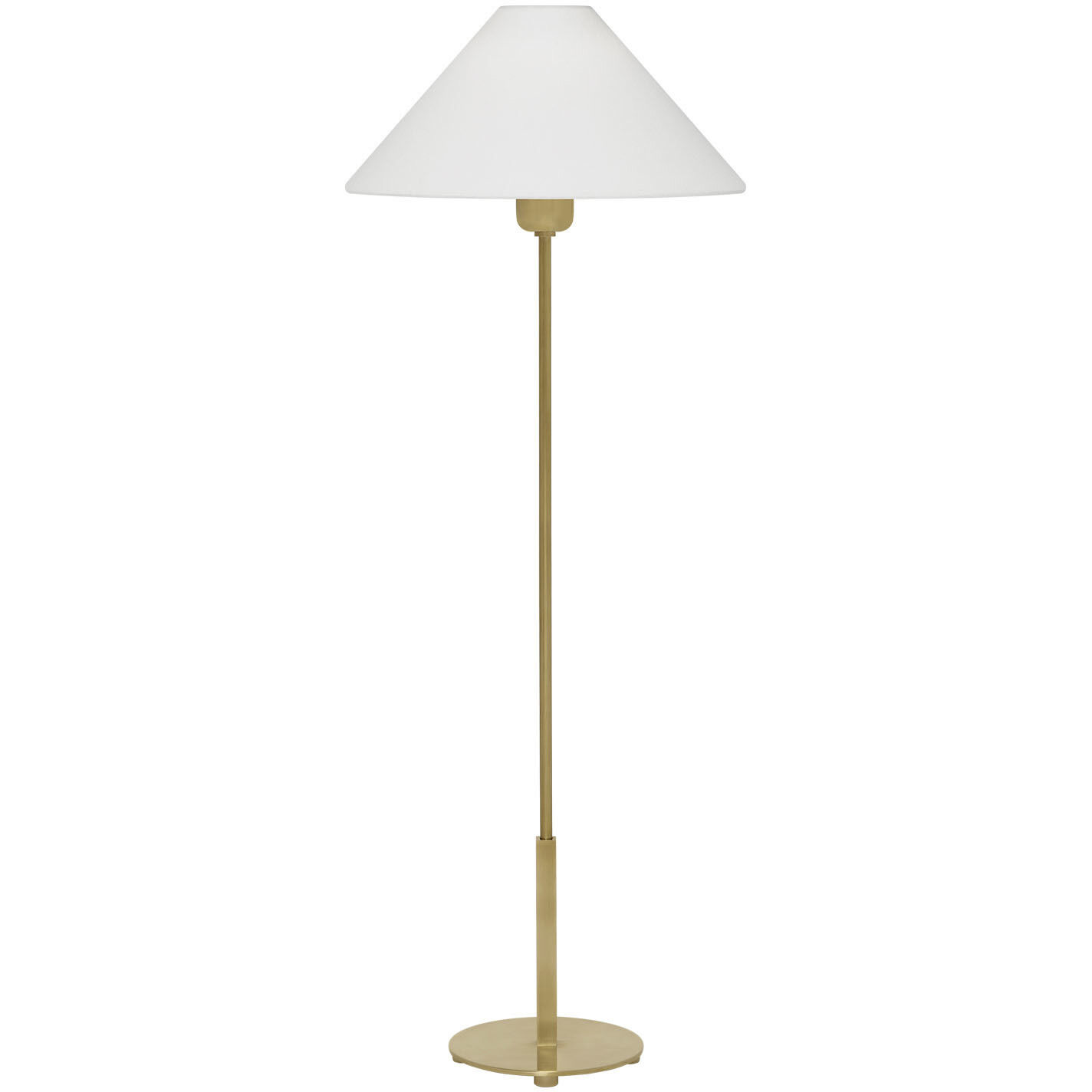 J. Randall Powers Hackney 31.75 inch 40 watt Hand-Rubbed Antique Brass Buffet Lamp Portable Light in Linen