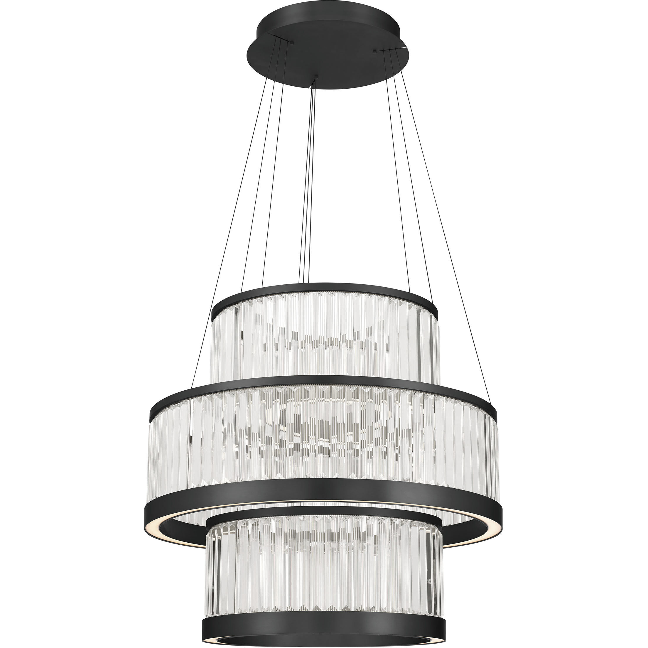 Empra LED 35.2 inch Matte Black Grand Chandelier Ceiling Light