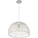 Bohemian 1 Light 18 inch White Rattan Pendant Ceiling Light