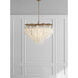 Chapman & Myers Cora LED 40.75 inch Antique-Burnished Brass Waterfall Chandelier Ceiling Light, Medium