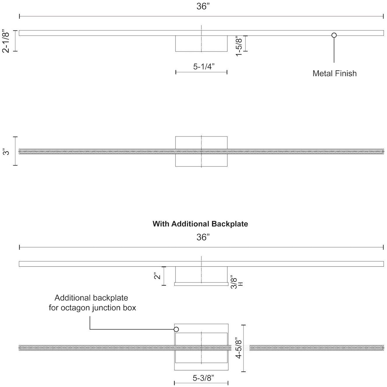 Vega Minor 36.00 inch Wall Sconce